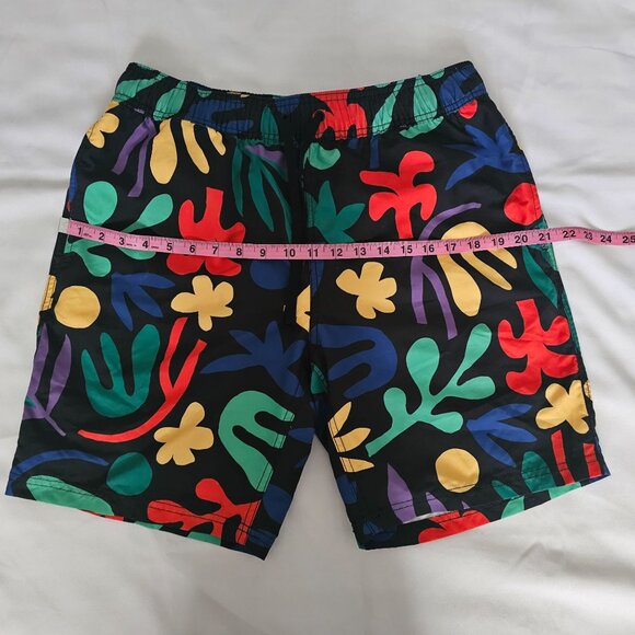 Hanna Andersson Men's Tropical Rainforest On Black Swim Trunks Size Medium - Picture 7 of 10